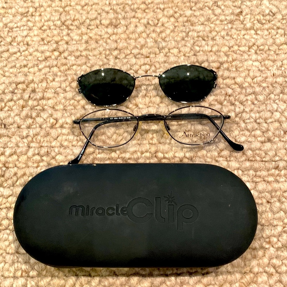 Frames with sunglasses clips